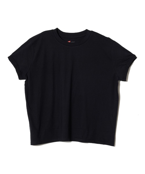 JUGLANS(ユグランス)の「【Hanes/ヘインズ】HW1-B103 CAP SLEEVE/キャップスリーブTシャツ/レディース(Tシャツ/カットソー・レディース・ブラック/グレー/ホワイト・FREE)」の2枚目の写真