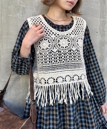 華　ella_selectshop フリンジベスト　ホワイト　美品 華様専用 ella_selectshop フリンジベスト ホワイト 美品 - メルカリ