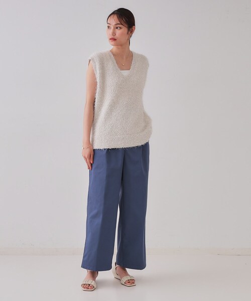 OPAQUE.CLIP（オペークドットクリップ）の「《andGIRL掲載》ラメシャギーニットベスト【洗濯機洗い可/抗ピル】（ベスト・レディース・グレー系その他6/ライトグレー系5/ベージュ系9・00）」の17枚目の写真