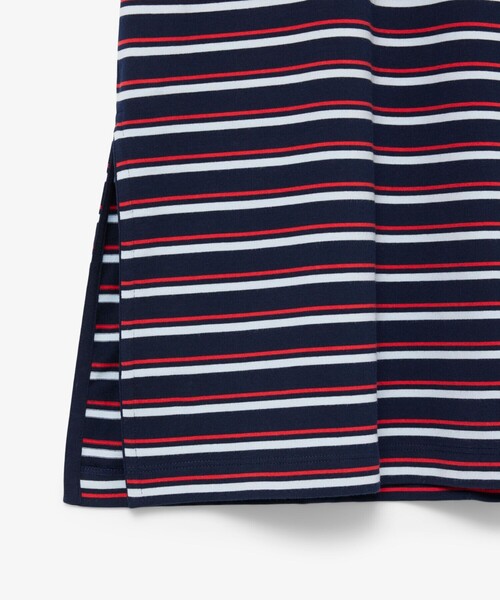 LACOSTE（ラコステ）の「バイカラーボーダーTシャツドレス / フレアワンピース（ワンピース・レディース・ネイビー・40/38/36/34）」の6枚目の写真