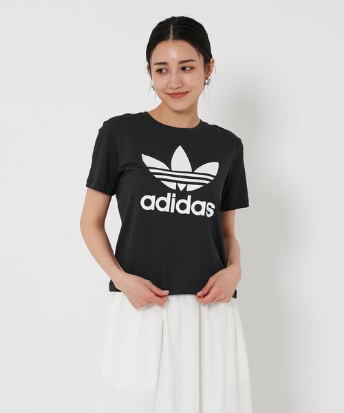 adidas Originals（アディダスオリジナルス）の「＜adidas Originals＞トレフォイル ボクシー Tシャツ（Tシャツ/カットソー・レディース・ホワイト/ブラック・S）」の7枚目の写真