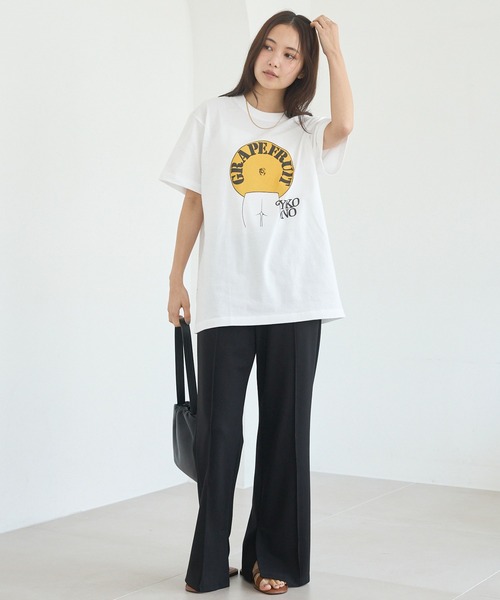 WORN FREE(ウォーンフリー)の「WORN FREE / ウォーンフリー| JOHN LENON GRAPEFRUIT TEE(Tシャツ/カットソー・レディース・イエロー/ホワイト・L/M/XL)」の9枚目の写真