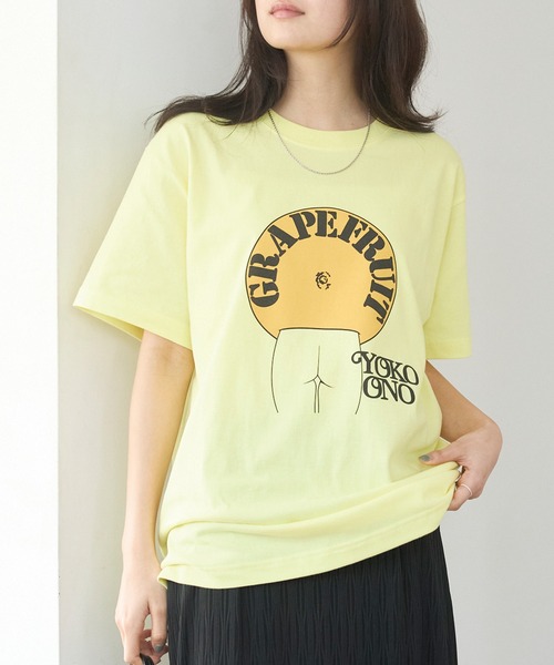 WORN FREE(ウォーンフリー)の「WORN FREE / ウォーンフリー| JOHN LENON GRAPEFRUIT TEE(Tシャツ/カットソー・レディース・イエロー/ホワイト・L/M/XL)」の15枚目の写真
