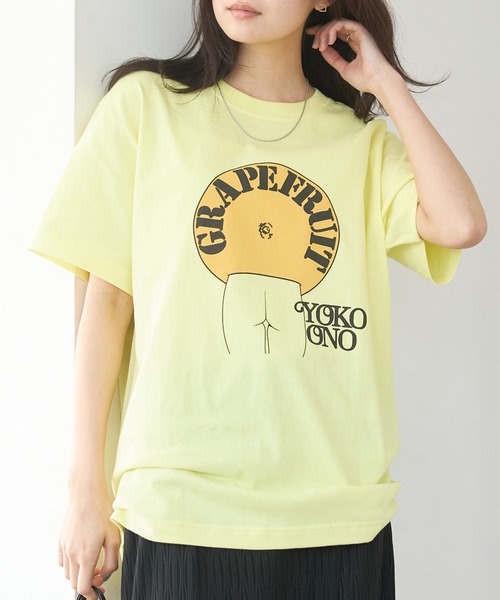 WORN FREE(ウォーンフリー)の「WORN FREE / ウォーンフリー| JOHN LENON GRAPEFRUIT TEE(Tシャツ/カットソー・レディース・イエロー/ホワイト・L/M/XL)」の17枚目の写真