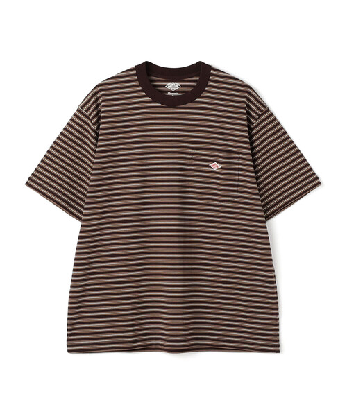 DANTON(ダントン)の「MEN'S SHORT SLEEVE POCKET T-SHIRT STRIPE(Tシャツ/カットソー・メンズ・ブラック系その他/ブラウン系その他/グリーン系その他/イエロー系その他/ホワイト系その他5/ブルー系その他5/ブルー系その他6・S/M/L/XL/XXL)」の3枚目の写真
