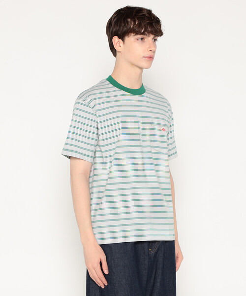 DANTON(ダントン)の「MEN'S SHORT SLEEVE POCKET T-SHIRT STRIPE(Tシャツ/カットソー・メンズ・ブラック系その他/ブラウン系その他/グリーン系その他/イエロー系その他/ホワイト系その他5/ブルー系その他5/ブルー系その他6・S/M/L/XL/XXL)」の9枚目の写真