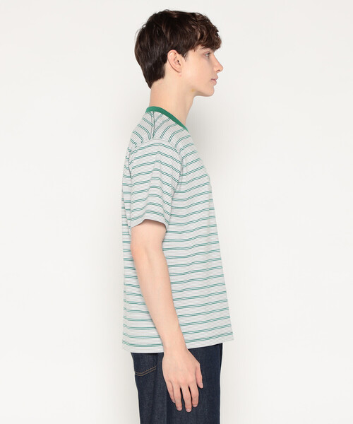 DANTON(ダントン)の「MEN'S SHORT SLEEVE POCKET T-SHIRT STRIPE(Tシャツ/カットソー・メンズ・ブラック系その他/ブラウン系その他/グリーン系その他/イエロー系その他/ホワイト系その他5/ブルー系その他5/ブルー系その他6・S/M/L/XL/XXL)」の8枚目の写真