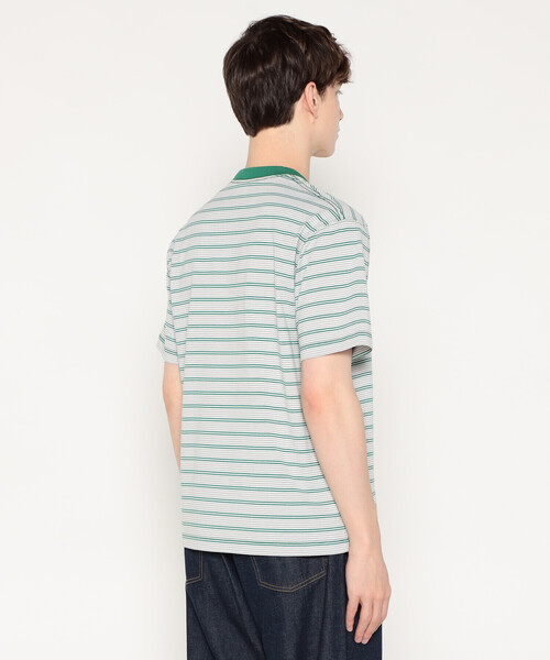 DANTON(ダントン)の「MEN'S SHORT SLEEVE POCKET T-SHIRT STRIPE(Tシャツ/カットソー・メンズ・ブラック系その他/ブラウン系その他/グリーン系その他/イエロー系その他/ホワイト系その他5/ブルー系その他5/ブルー系その他6・S/M/L/XL/XXL)」の17枚目の写真