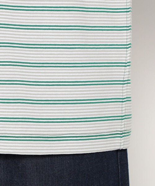 DANTON(ダントン)の「MEN'S SHORT SLEEVE POCKET T-SHIRT STRIPE(Tシャツ/カットソー・メンズ・ブラック系その他/ブラウン系その他/グリーン系その他/イエロー系その他/ホワイト系その他5/ブルー系その他5/ブルー系その他6・S/M/L/XL/XXL)」の13枚目の写真