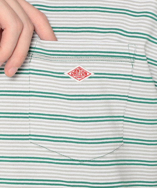 DANTON(ダントン)の「MEN'S SHORT SLEEVE POCKET T-SHIRT STRIPE(Tシャツ/カットソー・メンズ・ブラック系その他/ブラウン系その他/グリーン系その他/イエロー系その他/ホワイト系その他5/ブルー系その他5/ブルー系その他6・S/M/L/XL/XXL)」の12枚目の写真