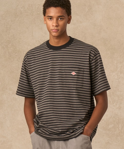MEN'S SHORT SLEEVE POCKET T-SHIRT STRIPE（Tシャツ/カットソー