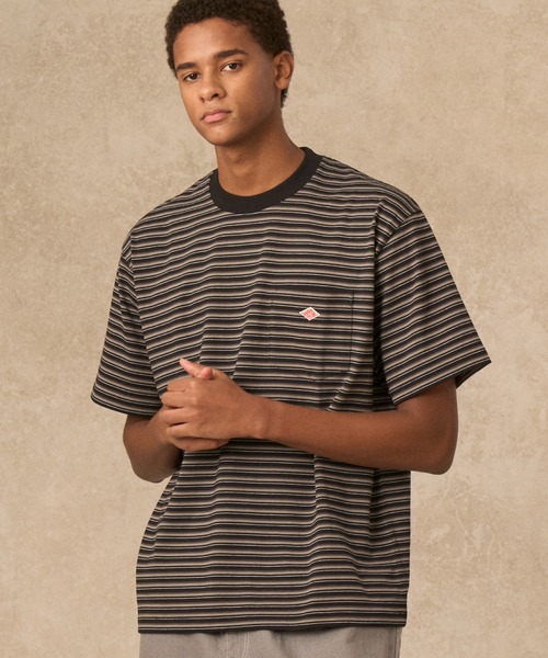 DANTON(ダントン)の「MEN'S SHORT SLEEVE POCKET T-SHIRT STRIPE(Tシャツ/カットソー・メンズ・ブラック系その他/ブラウン系その他/グリーン系その他/イエロー系その他/ホワイト系その他5/ブルー系その他5/ブルー系その他6・S/M/L/XL/XXL)」の20枚目の写真