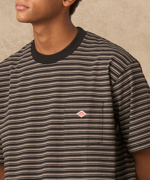 DANTON(ダントン)の「MEN'S SHORT SLEEVE POCKET T-SHIRT STRIPE(Tシャツ/カットソー・メンズ・ブラック系その他/ブラウン系その他/グリーン系その他/イエロー系その他/ホワイト系その他5/ブルー系その他5/ブルー系その他6・S/M/L/XL/XXL)」の21枚目の写真