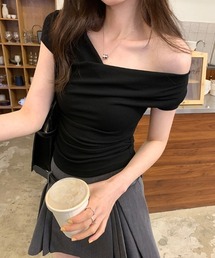 Y2K ドレープ半袖Tシャツ