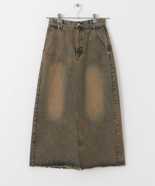 KBF（ケイビーエフ）の「バックスリットデニムスカート（スカート・レディース・ライトブルー/ブルー系その他/ブラウン・ONE）」の19枚目の写真