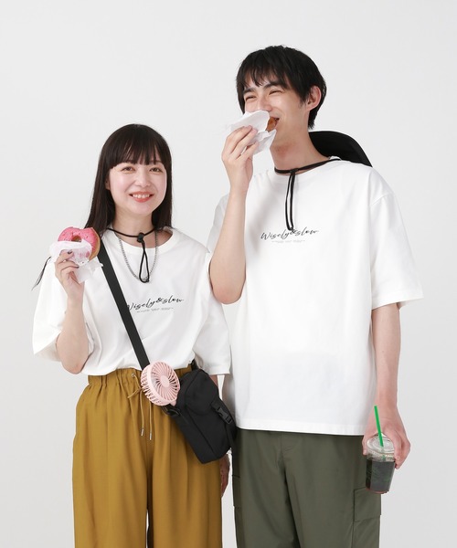 GLOBAL WORK（グローバルワーク）の「サラサラ快適DRYTシャツ/プリント/半袖/288117（Tシャツ/カットソー・メンズ・ホワイト/ホワイト系その他2/ブルー系その他4/ホワイト系その他3/チャコールグレー/ブラック/ホワイト系その他4/グリーン系その他5・MEDIUM/LARGE/3XL/X-SMALL/X-LARGE/SMALL/XX-LARGE）」の20枚目の写真