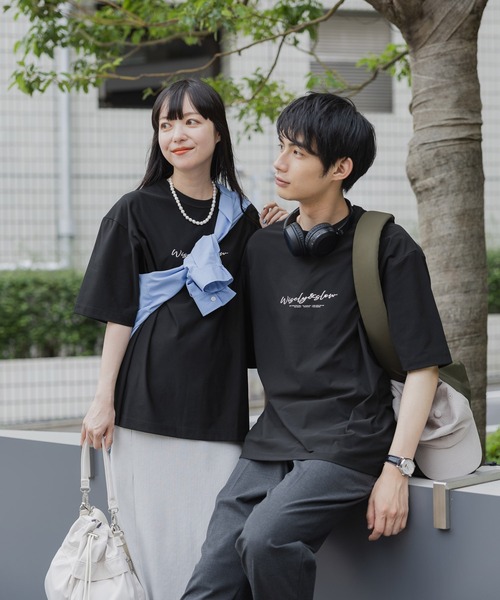 GLOBAL WORK（グローバルワーク）の「サラサラ快適DRYTシャツ/プリント/半袖/288117（Tシャツ/カットソー・メンズ・ホワイト/ホワイト系その他2/ブルー系その他4/ホワイト系その他3/チャコールグレー/ブラック/ホワイト系その他4/グリーン系その他5・MEDIUM/LARGE/3XL/X-SMALL/X-LARGE/SMALL/XX-LARGE）」の15枚目の写真