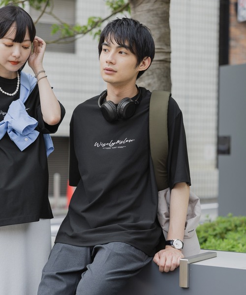 GLOBAL WORK（グローバルワーク）の「サラサラ快適DRYTシャツ/プリント/半袖/288117（Tシャツ/カットソー・メンズ・ホワイト/ホワイト系その他2/ブルー系その他4/ホワイト系その他3/チャコールグレー/ブラック/ホワイト系その他4/グリーン系その他5・MEDIUM/LARGE/3XL/X-SMALL/X-LARGE/SMALL/XX-LARGE）」の17枚目の写真