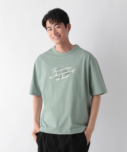 DESULTORY Tシャツ T-ADJUST-SLITS-R17 T-shirt with tonal logo embroidery