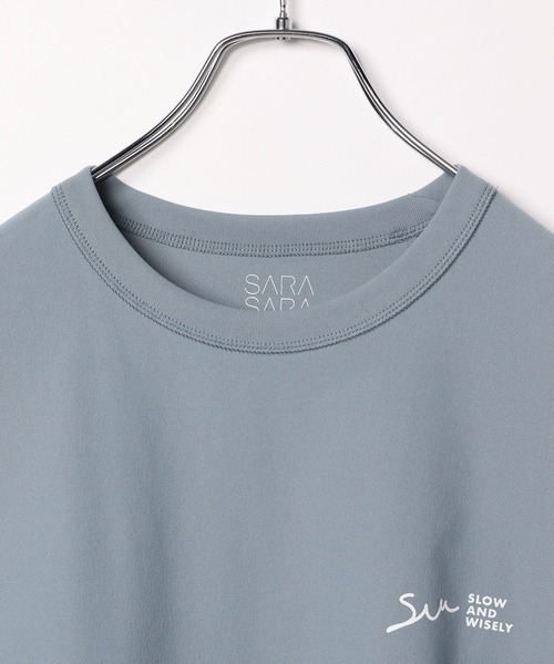 たたらばと森 dwos6rj ジョギングテキストプリントTシャツ - ライトブルー | ZARA