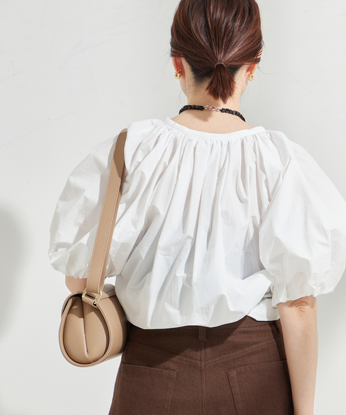 JOURNALSTANDARDL'ESSAGEギャザースリーブブラウス JOURNAL STANDARD L'ESSAGE｜ギャザースリーブブラウス