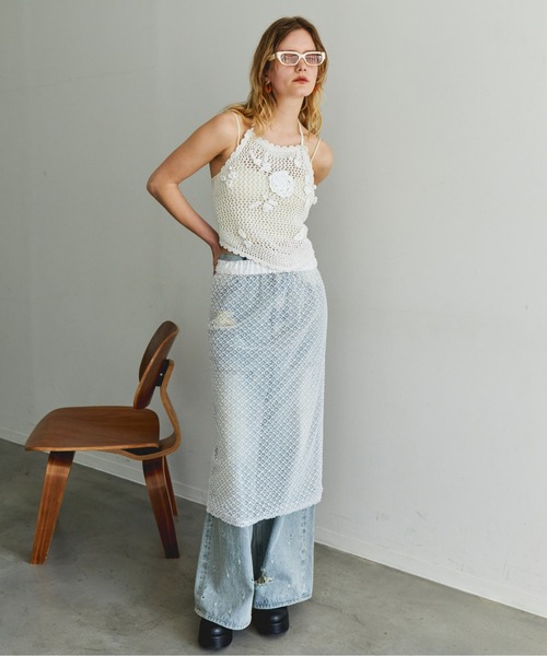 Pearl Beaded Skirt/パールビーズスカート【MAISON SPECIAL/メゾン