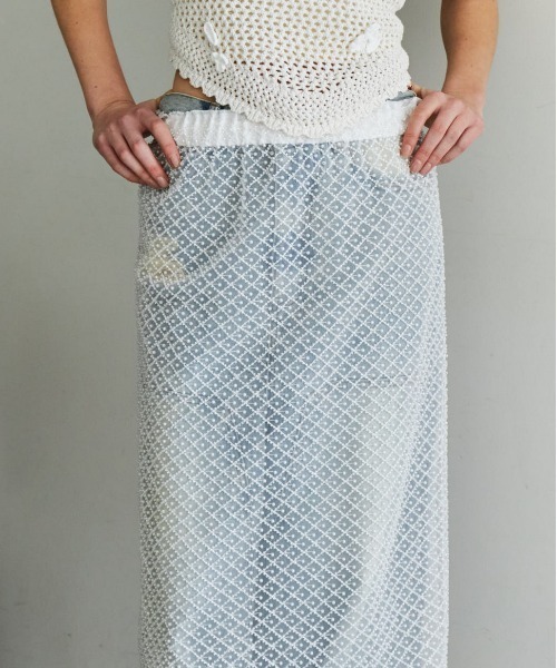 Pearl Beaded Skirt/パールビーズスカート【MAISON SPECIAL/メゾン