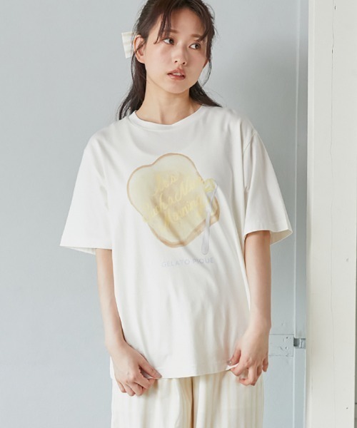 arachan様　ジェラピケ　モーニングワンポイントTシャツ＋ショートパンツ セール】モーニングワンポイントTシャツ（ルームウェア/パジャマ