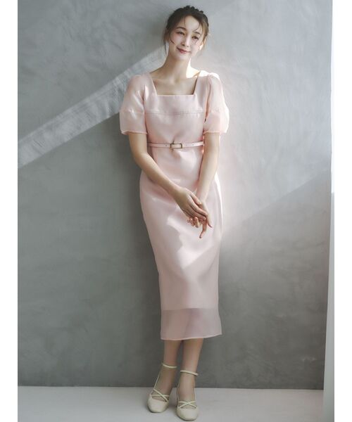 dazzlin(ダズリン)の「【藤井サチコラボ】レイヤードシアーフォルムドレス(ドレス・レディース・ネイビー/ピンク/グレー・MEDIUM/SMALL)」の21枚目の写真