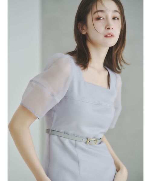 dazzlin(ダズリン)の「【藤井サチコラボ】レイヤードシアーフォルムドレス(ドレス・レディース・ネイビー/ピンク/グレー・MEDIUM/SMALL)」の18枚目の写真