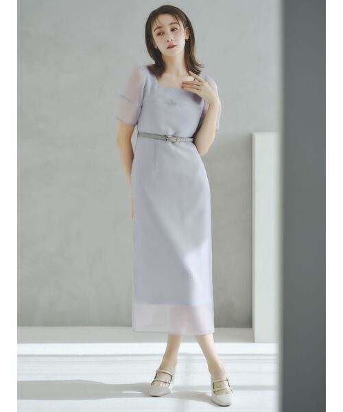 dazzlin(ダズリン)の「【藤井サチコラボ】レイヤードシアーフォルムドレス(ドレス・レディース・ネイビー/ピンク/グレー・MEDIUM/SMALL)」の17枚目の写真