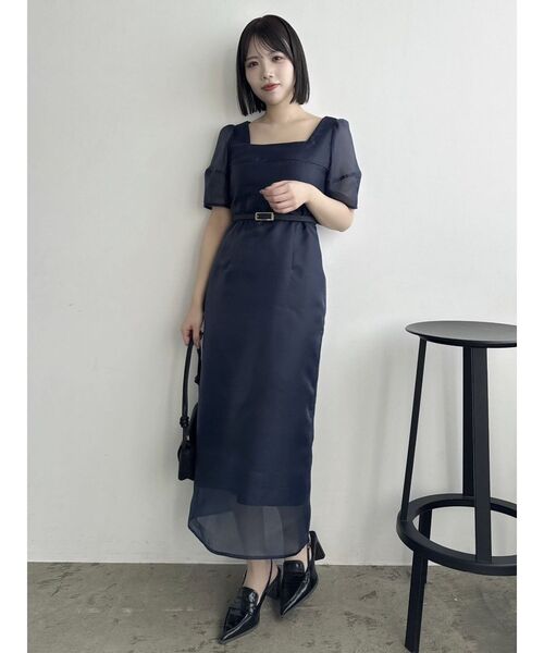 藤井サチコラボ】レイヤードシアーフォルムドレス（ドレス