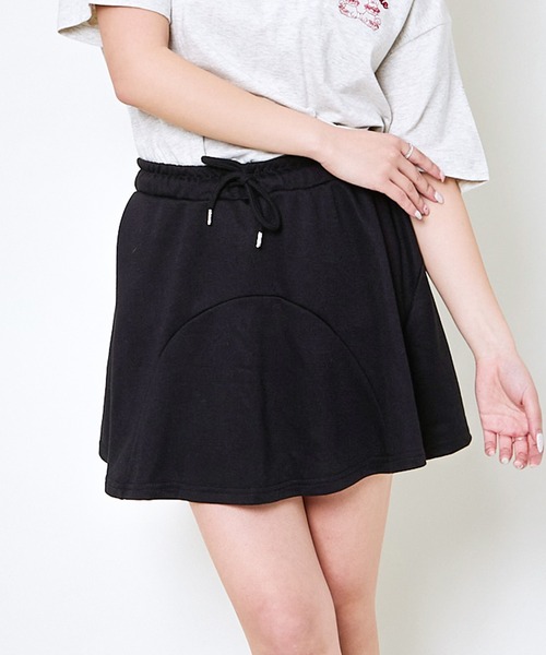 GORGE(ゴージ)の「《インパン付き×安心フィット》レディース スウェット ミニスカート 体型カバー 春夏秋(スカート・レディース・ブラック/グレー・F)」の6枚目の写真