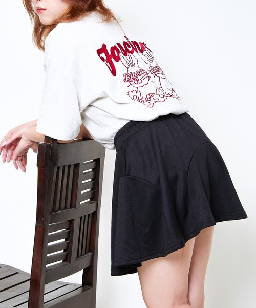 GORGE(ゴージ)の「《インパン付き×安心フィット》レディース スウェット ミニスカート 体型カバー 春夏秋(スカート・レディース・ブラック/グレー・F)」の13枚目の写真