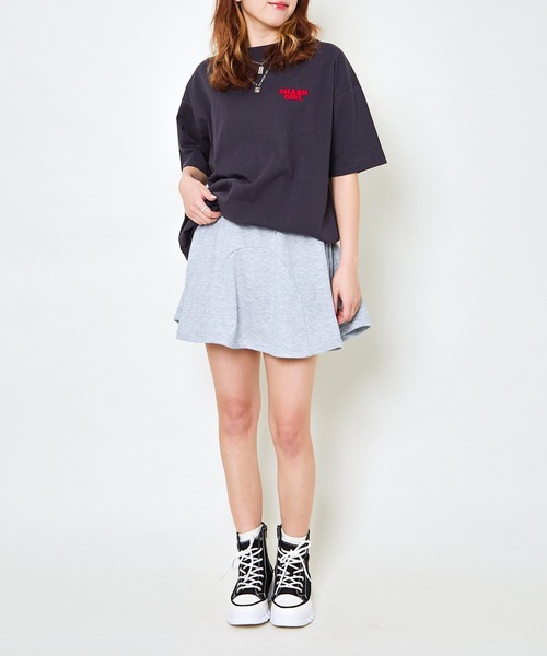GORGE(ゴージ)の「《インパン付き×安心フィット》レディース スウェット ミニスカート 体型カバー 春夏秋(スカート・レディース・ブラック/グレー・F)」の14枚目の写真