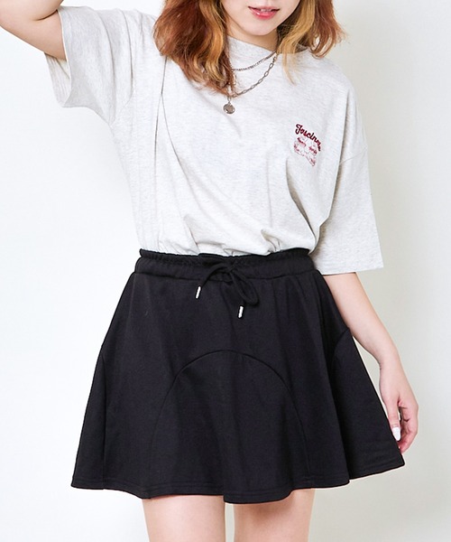 GORGE(ゴージ)の「《インパン付き×安心フィット》レディース スウェット ミニスカート 体型カバー 春夏秋(スカート・レディース・ブラック/グレー・F)」の4枚目の写真