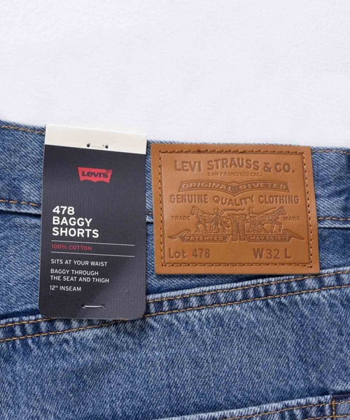 Levi's（リーバイス）の「Levi's(R)  478 BAGGY SHORTS 001JM（デニムパンツ・メンズ・ブラック/ブルー系・28inch/30inch/32inch/34inch/36inch）」の12枚目の写真