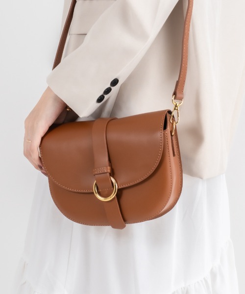 MARCO BIANCHINI（マルコビアンチーニ）の「【MARCO BIANCHINI/マルコビアンキーニ】レザー ショルダーバッグ 本革 イタリア製（ショルダーバッグ・レディース・ブラウン/ブラック/サンドベージュ・FREE）」の3枚目の写真