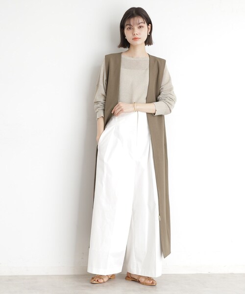 THE SHOP TK （ザ ショップ ティーケー ）の「2WAYジップジャンスカ【洗える】（ワンピース・レディース・ブラウン系その他/ナチュラル・12/13）」の4枚目の写真