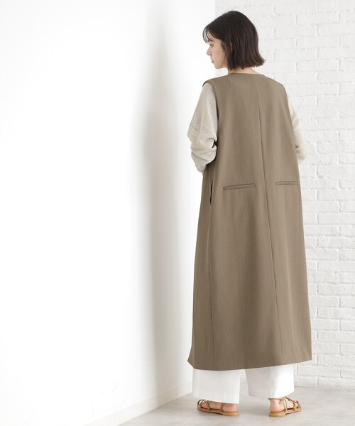 THE SHOP TK （ザ ショップ ティーケー ）の「2WAYジップジャンスカ【洗える】（ワンピース・レディース・ブラウン系その他/ナチュラル・12/13）」の6枚目の写真