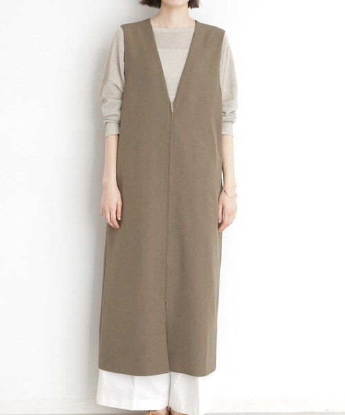 THE SHOP TK （ザ ショップ ティーケー ）の「2WAYジップジャンスカ【洗える】（ワンピース・レディース・ブラウン系その他/ナチュラル・12/13）」の13枚目の写真