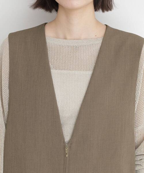 THE SHOP TK （ザ ショップ ティーケー ）の「2WAYジップジャンスカ【洗える】（ワンピース・レディース・ブラウン系その他/ナチュラル・12/13）」の16枚目の写真