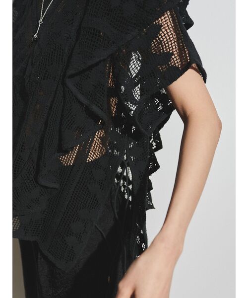 Ungrid(アングリッド)の「【Htage】レースシアーフリルブラウス(シャツ/ブラウス・レディース・ブラック/オフホワイト・FREE)」の12枚目の写真