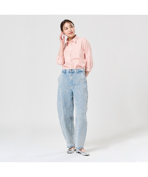 TOKYO SHIRTS(トウキョウシャツ)の「【Pitta Re:)】ふわっとガーゼシャツ 七分袖 綿100% レディースカジュアルシャツ(シャツ/ブラウス・レディース・オレンジ・LL/M/S/L)」の7枚目の写真