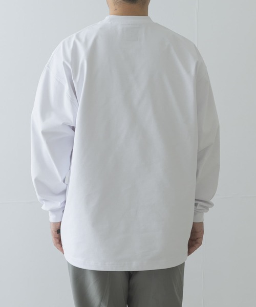 DAIWA PIER39（ダイワピア39）の「DAIWA PIER39　TECH DRAWSTRING L/S TEE（Tシャツ/カットソー・メンズ・チャコールグレー/ブラック/ライトグレー/ホワイト・SMALL/MEDIUM/LARGE/X-LARGE）」の7枚目の写真