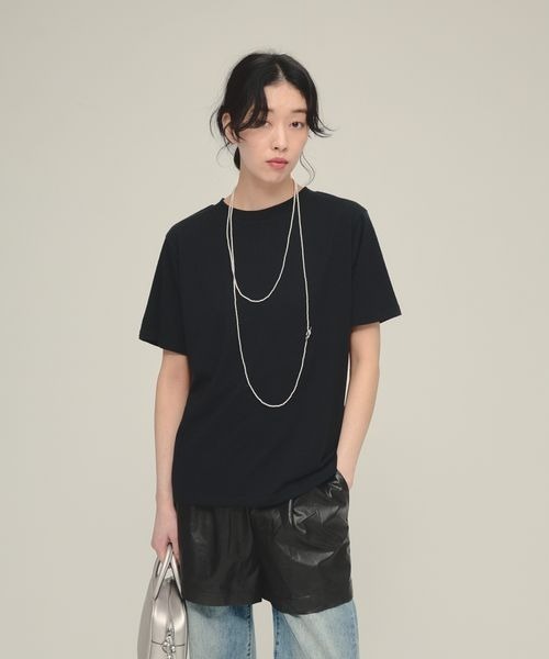 eL（エル）の「【eL】Linen Comfort Tee/328302（Tシャツ/カットソー・レディース・ブルー/オフホワイト/ブラック/ピンク・FREE）」の19枚目の写真