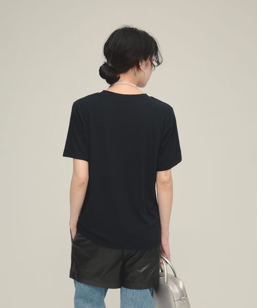 eL（エル）の「【eL】Linen Comfort Tee/328302（Tシャツ/カットソー・レディース・ブルー/オフホワイト/ブラック/ピンク・FREE）」の20枚目の写真