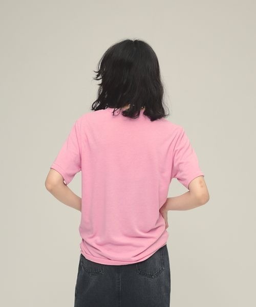 eL（エル）の「【eL】Linen Comfort Tee/328302（Tシャツ/カットソー・レディース・ブルー/オフホワイト/ブラック/ピンク・FREE）」の14枚目の写真