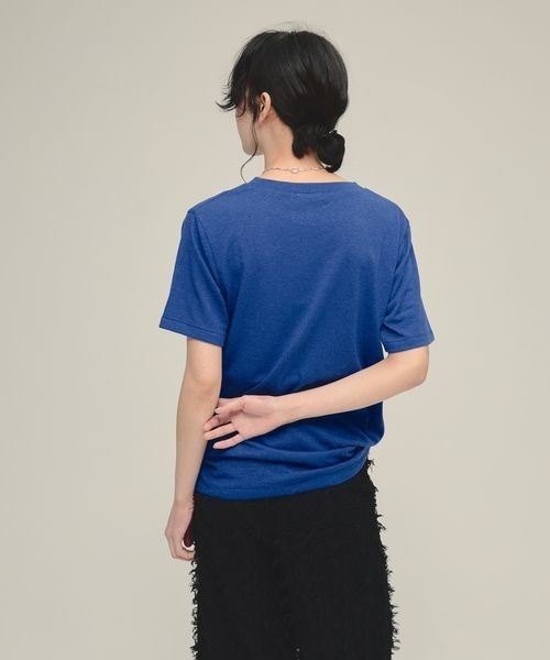 eL（エル）の「【eL】Linen Comfort Tee/328302（Tシャツ/カットソー・レディース・ブルー/オフホワイト/ブラック/ピンク・FREE）」の18枚目の写真