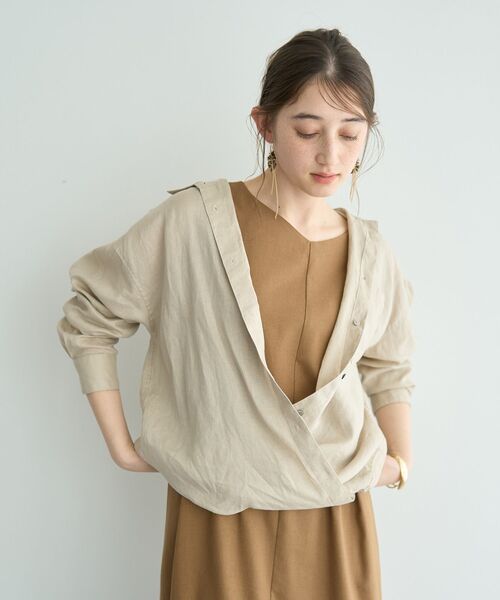 3wayフレンチリネンシャツ 3wayフレンチリネンシャツ/YECCA VECCA（イェッカ ヴェッカ）の